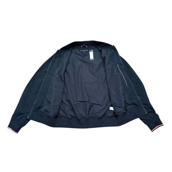 Tommy Hilfiger Men’s Navy Bomber Jacket Lightweight Water Resistant Small NWT - Picture 2 of 10